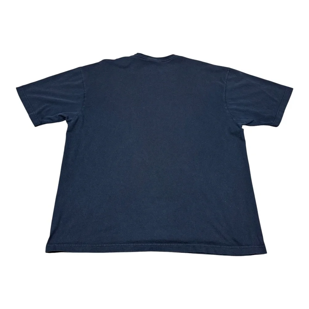 Vintage 2000s Tommy Hilfiger Athletics Navy Blue‎ Double Stitch Shirt Men's XL